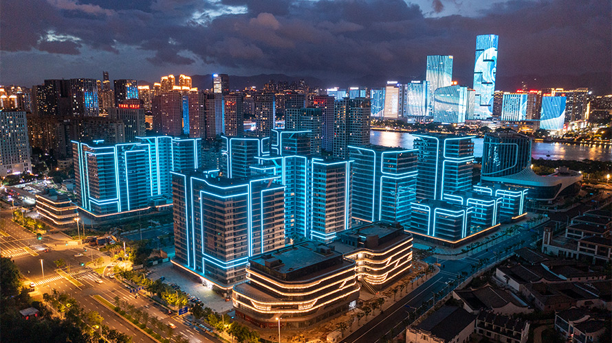 Flower Sea Cloud Building and Flower Sea Star Building in Fouzhou